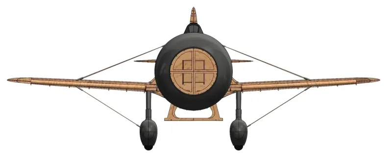 GEE-BEE R Lasercut Baukasten 2174 mm